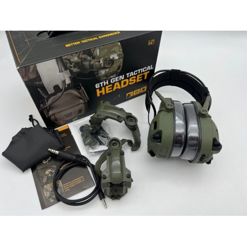 6TH GEN TACTICAL HEADSET тактическая гарнитура, звукосниматель и шумоподавление, активные в Курске
