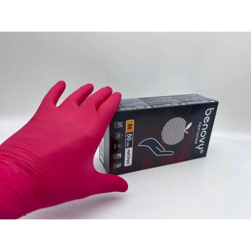 BENOVY MULTICOLOR НИТРИЛ медицинские цветные перчатки в Курске