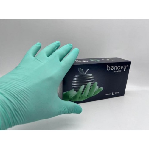 BENOVY MULTICOLOR НИТРИЛ медицинские цветные перчатки в Курске