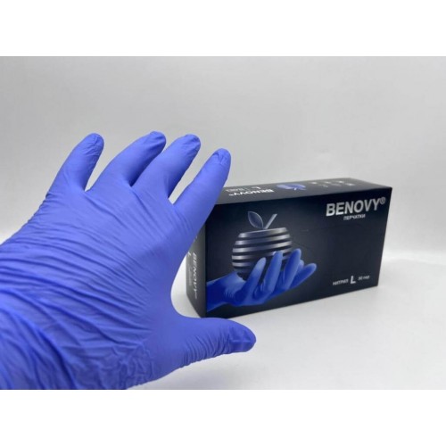 BENOVY MULTICOLOR НИТРИЛ медицинские цветные перчатки в Курске