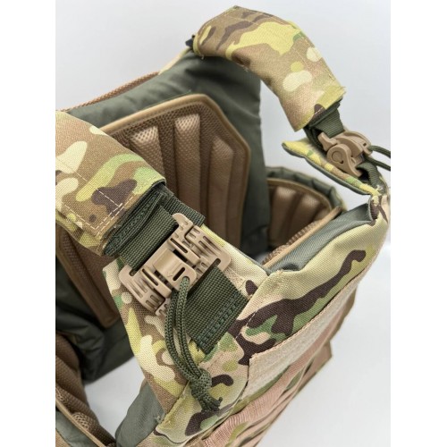 Бронежилет ЗАЩИТНИК в Курске с кевларовым баллистическим пакетом C2, капами и бронеплитами Бр5