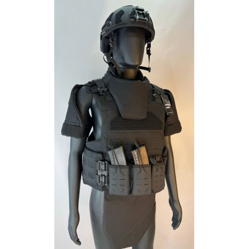 Бронежилет разгрузочный UNIVERSAL ARMOR в Курске (СВМПЭ + бронеплиты Бр5 класса) черный