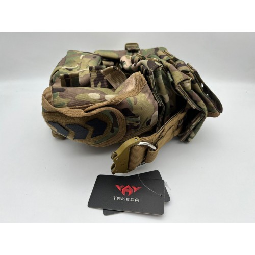 Пояс разгрузочный YAKEDA тактический с подсумками в Курске