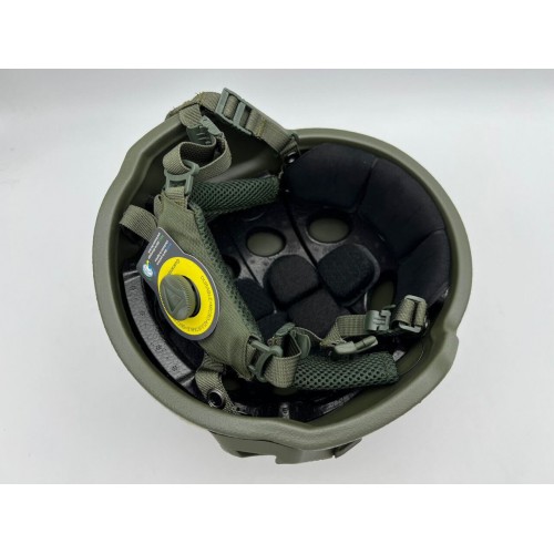 Кевларовый тактический баллистический композитный шлем ACH MICH NIJ IIIA Ops-Core (цвет «олива») / Бр2 класс защиты / с защитой ушей и системой регулировки Венди в Курске