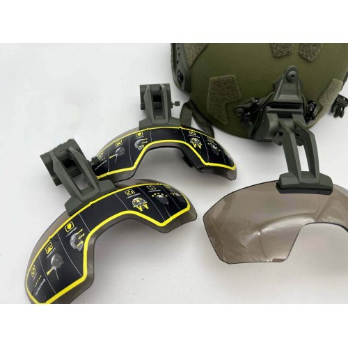 Откидные флип очки с кронштейном на шрауд для тактического шлема в Курске