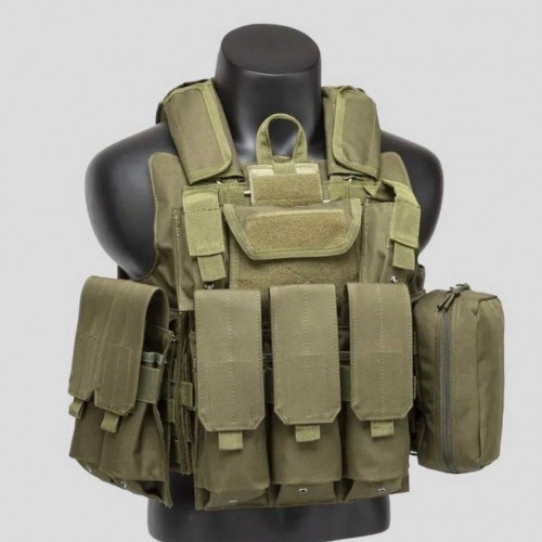 Тактический разгрузочный жилет «5 / пять карманов» с подсумками Tactical Molle Plate Carrier для съемных бронепластин в Курске