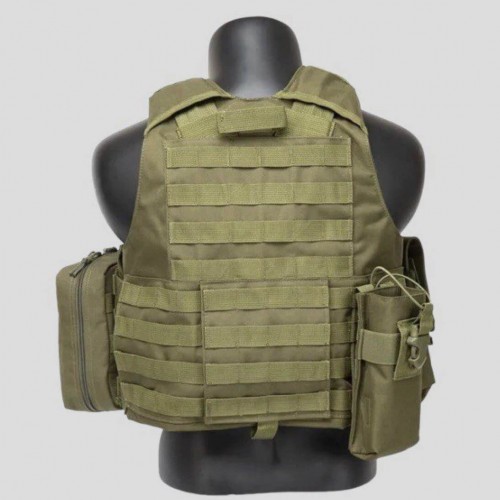 Тактический разгрузочный жилет «5 / пять карманов» с подсумками Tactical Molle Plate Carrier для съемных бронепластин в Курске