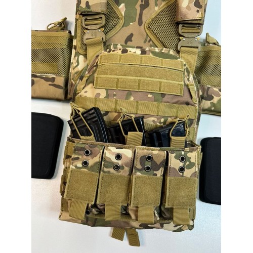 Жилет (плитник быстросъёмный/разгрузка) с возможностью установки боковых плит или боковых баллистических пакетов в Курске